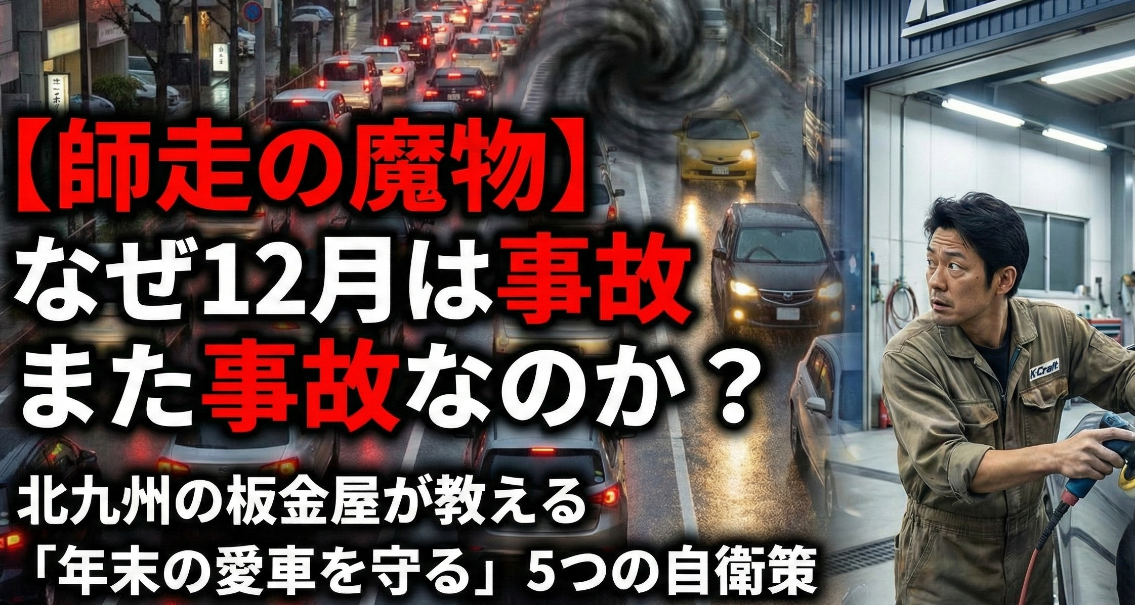 【師走の魔物】なぜ12月は事故また事故なのか？北九州の板金屋が教える「年末の愛車を守る」5つの自衛策