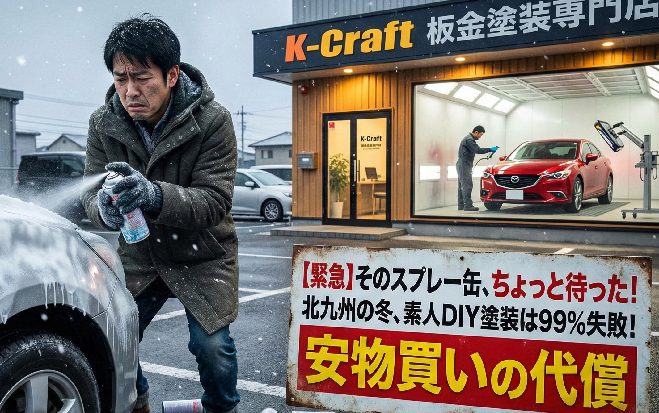【緊急】そのスプレー缶、ちょっと待った！北九州の冬、素人が「DIY塗装」で99%失敗する理由と「安物買い」の代償