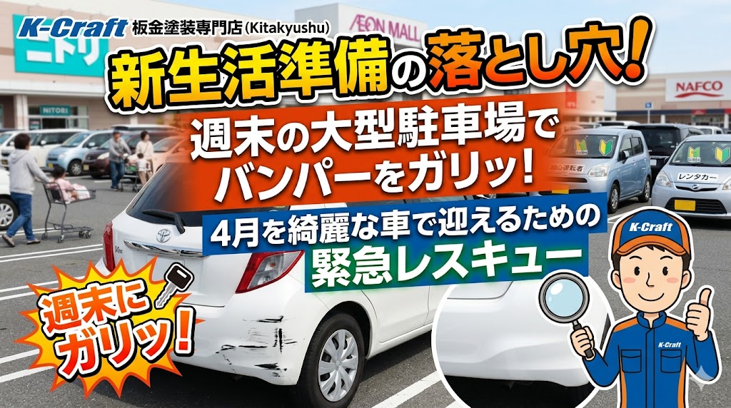【新生活準備の落とし穴】週末の大型駐車場でバンパーをガリッ！4月を綺麗な車で迎えるための緊急レスキュー